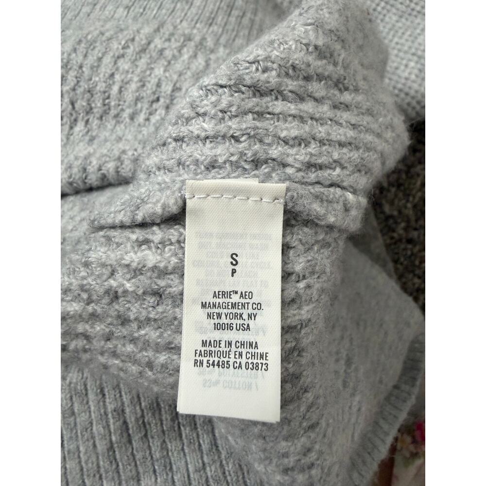 Aerie cozyup waffle sweater hoodie women's size small - Picture 5 of 6